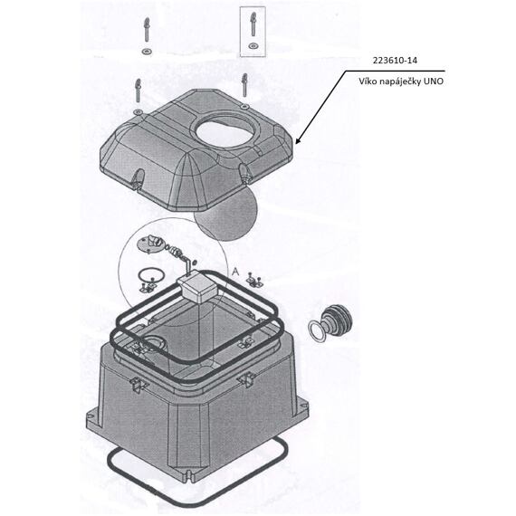 ND Horní víko pro napáječku UNO